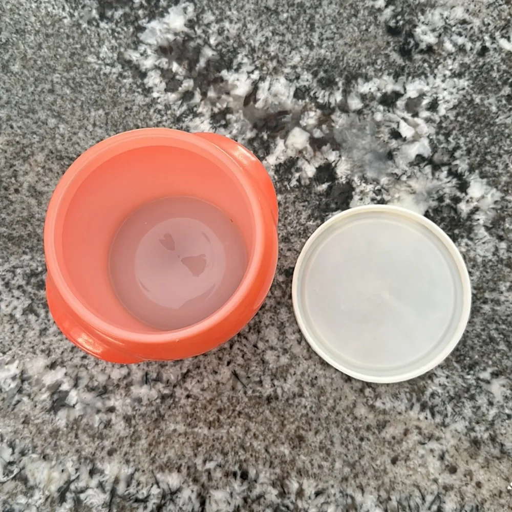 Glasbake McKee honey whip jar pot with lid - melon 2/$20